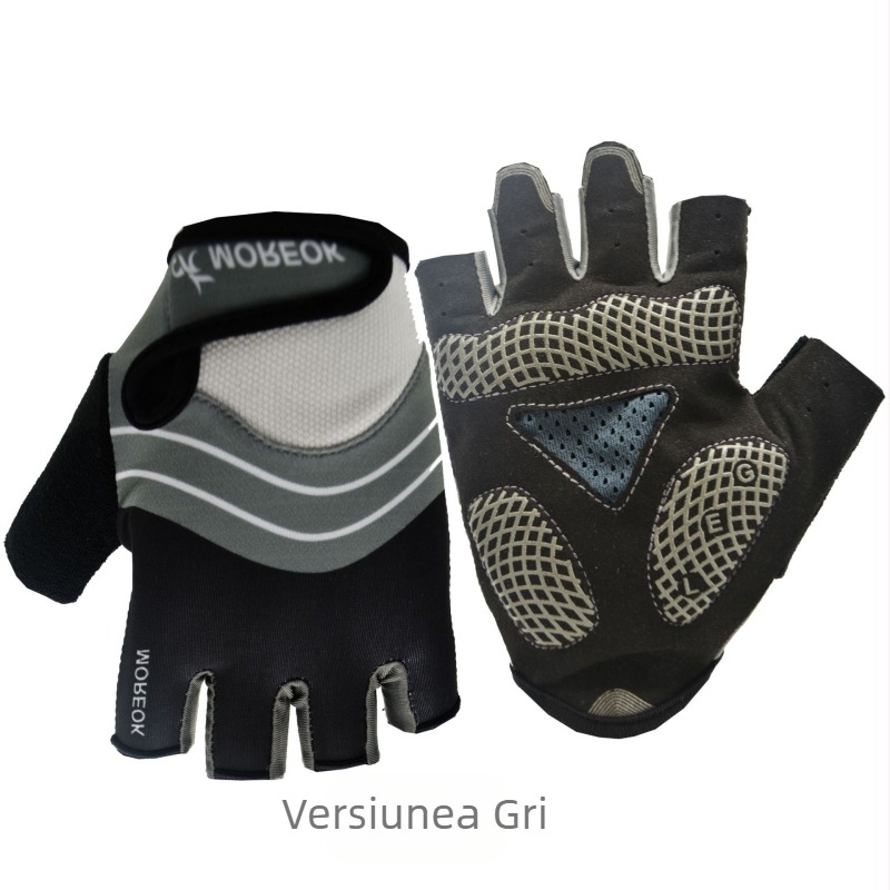 Mănuși de ciclism montan MK095, cu deget scurt, cu absorbție de șocuri, din silicon, antiderapante, pentru sporturi în aer liber, en-gros