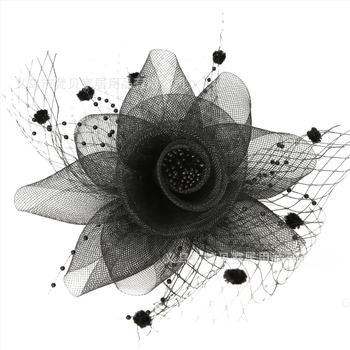 Explozii Amazon transfrontaliere pentru femei, plasă de tifon, europene și americane, nou accesoriu de frumusețe pentru cap, festival de curse de cai, decorativ, floare, voal retro