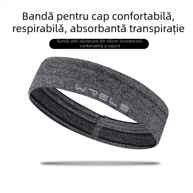 Bandă de susținere sport Wrels, bandă pentru cap, bandă anti-sudare, echipament de baschet fitness, antiperspirant pentru alergare, protecție pentru cap și eșarfă care elimină transpirația