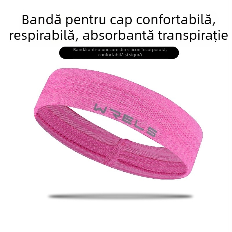 Bandă de susținere sport Wrels, bandă pentru cap, bandă anti-sudare, echipament de baschet fitness, antiperspirant pentru alergare, protecție pentru cap și eșarfă care elimină transpirația