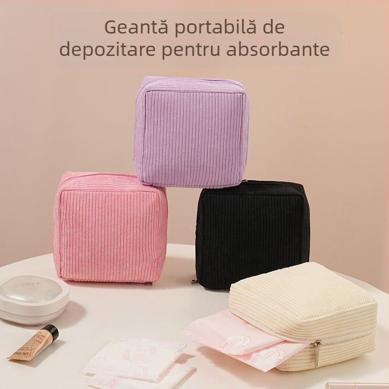 Geantă de depozitare a șervețelelor sanitare transfrontalieră nouă, geantă de depozitare a șervețelelor sanitare îngroșată, geantă de depozitare a șervețelelor sanitare, geantă menstruală mică