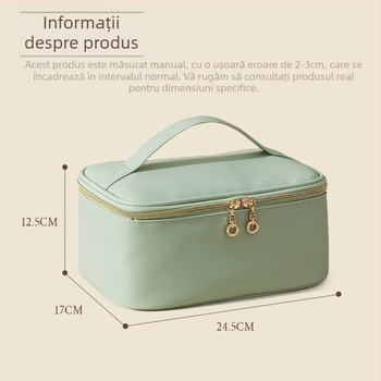 Geantă cosmetică PU transfrontalieră nouă, geantă de depozitare cosmetică, geantă de călătorie portabilă, geantă de spălare de mare capacitate, geantă cosmetică de culoare înaltă