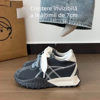 Pantofi de balet pentru femei, mărime mică, 3233, cu înălțime interioară crescută, Forrest Gump, pantofi sport casual respirabili cu talpă groasă, mărime mică