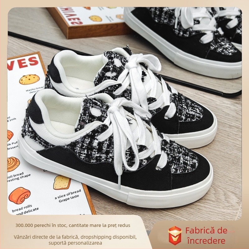 Pantofi de pâine la modă pentru bărbați, cu parfum mic și alb, cu aromă de primăvară, pantofi casual pentru skateboard, en-gros