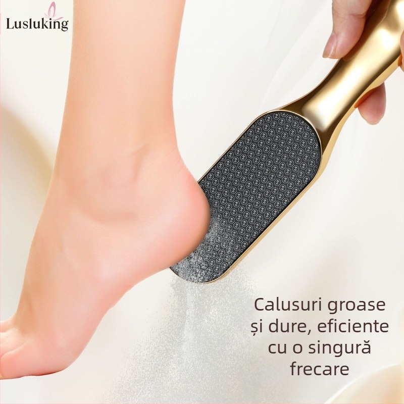 Pilă populară din sticlă Nano cu mâner lung pentru picioare, instrument de manichiură și șlefuire a picioarelor pentru îndepărtarea pielii moarte și a bătăturilor, artefact din pilă Nano pentru picioare