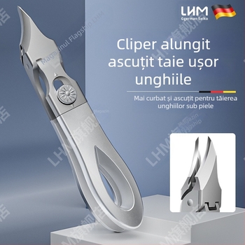 Unghiere noi de înaltă calitate, clește pentru caneluri de unghii, anti-stropire, deschidere mare, tundere pentru unghii groase și dure, instrument compact de manichiură