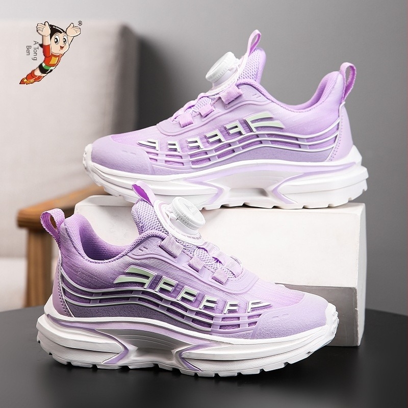 2025 noi pantofi sport pentru băieți, cataramă rotativă, plasă respirabilă, antiderapantă, bază moale, ușoară, antiderapantă, pantofi sport pentru copii