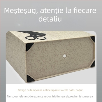 Cutie de depozitare din plastic pentru instrumente de unghii pentru salon de coafură, frizerie, stilist, foarfece creative pentru desktop, soclu