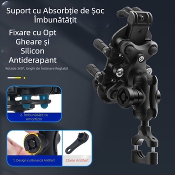 Suport telefon mobil H5X pentru motocicletă, cu absorbție de șocuri, antifurt, nr. 9, livrare vehicul electric