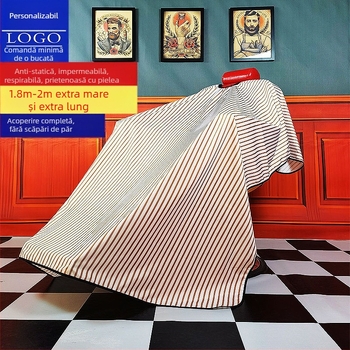 Eșarfă de frizerie extra mare de 2 m, antistatică extra mare, impermeabilă, antiaderentă, mărime mare, special concepută pentru unghii