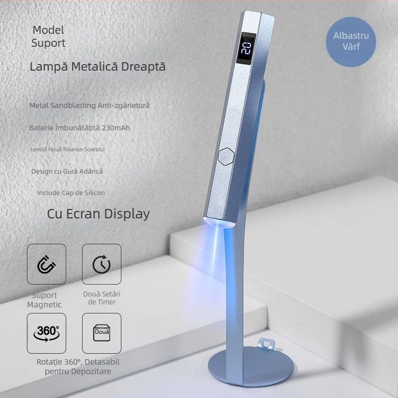 Lampă de manichiură modernizată cu un singur cuvânt, de a treia generație, cu afișaj, lumină portabilă de fototerapie cu stocare de energie, cu comutare în două trepte