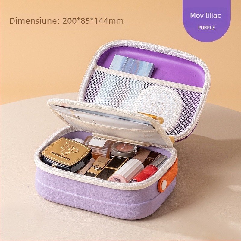 Geantă cosmetică portabilă, geantă de depozitare cosmetică compartimentată de mare capacitate, geantă cosmetică portabilă impermeabilă și rezistentă la presiune, geantă de toaletă de călătorie