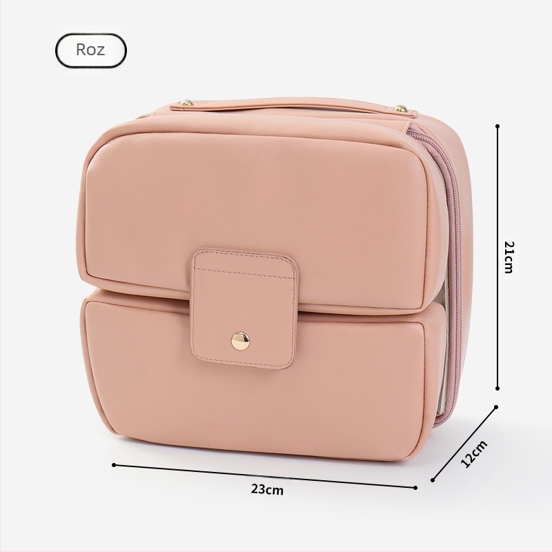 Geantă de machiaj portabilă impermeabilă nouă pentru femei, geantă de machiaj pliabilă, geantă de depozitare cu capacitate mare, plasare partiție, geantă de machiaj cu perii