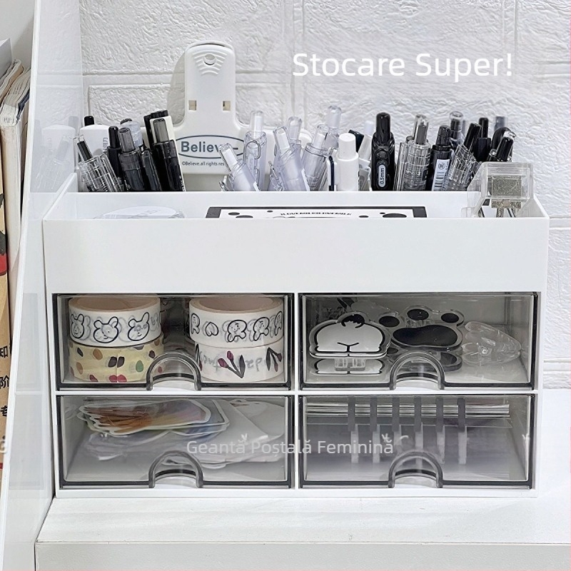 Papetărie mână cont student desktop depozitare cutie sertar tip organizator copii accesorii de păr birou cont stilou suport depozitare raft