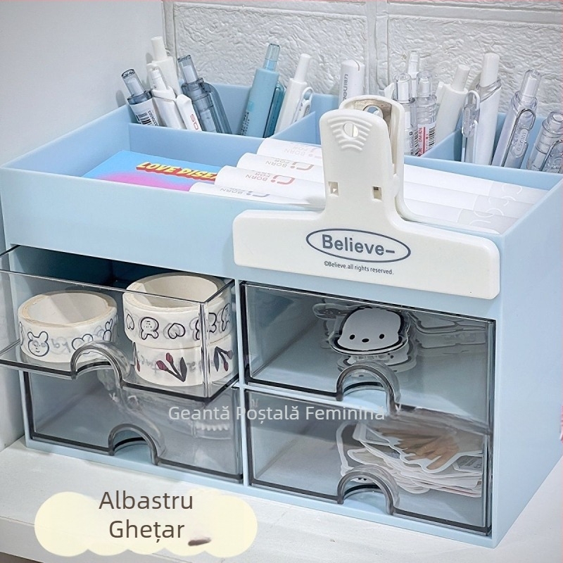 Papetărie mână cont student desktop depozitare cutie sertar tip organizator copii accesorii de păr birou cont stilou suport depozitare raft
