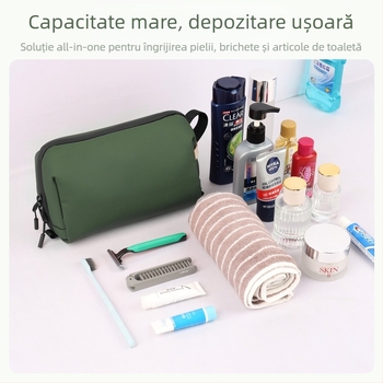 Geantă de toaletă separată pentru uz uscat și umed, pentru călătorii de afaceri, Advanced Sense, geantă de depozitare de mare capacitate, geantă de depozitare impermeabilă pentru cosmetice