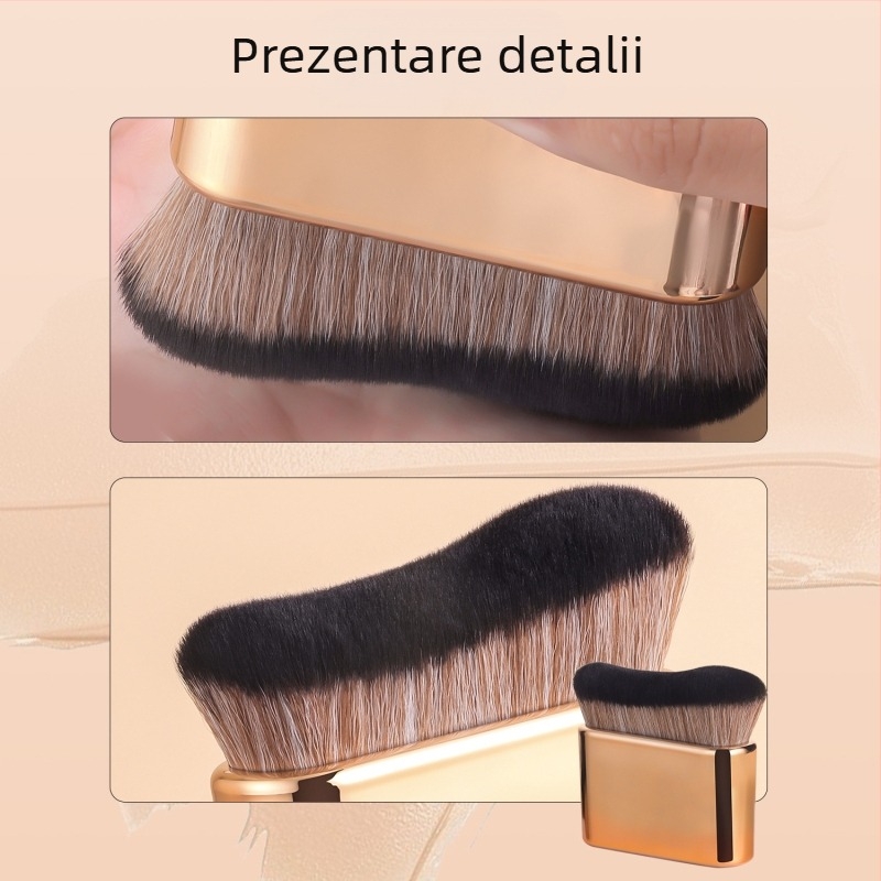 Pensulă de machiaj ondulată pentru fond de ten, fără urme, fără mâncat, pudră, pentru fond de ten, ușoară, pentru aplicarea cremei hidratante, perie de corp, roșie, Internet