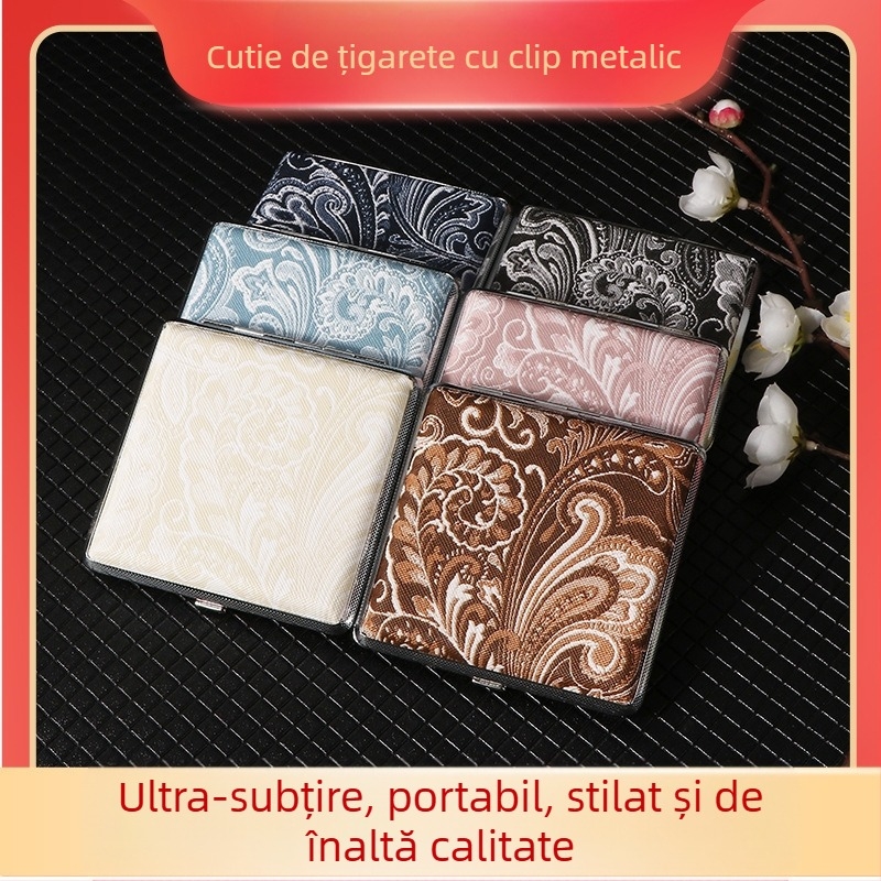 Husă de țigară din piele, pachet de 20, cutie de depozitare pentru țigări pentru bărbați, husă separată rezistentă la vânt