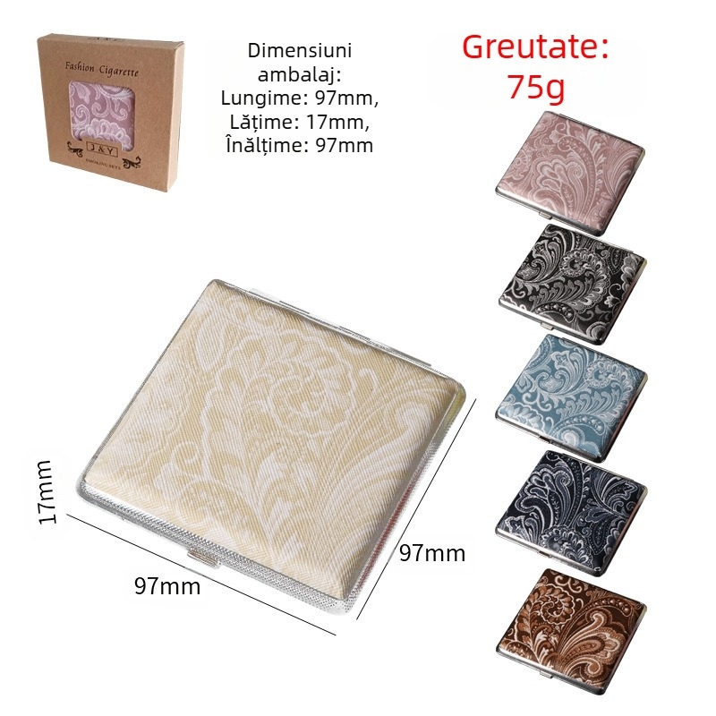 Husă de țigară din piele, pachet de 20, cutie de depozitare pentru țigări pentru bărbați, husă separată rezistentă la vânt