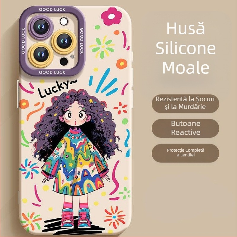 Carcasă de protecție din silicon mată pentru Apple 16, 15plus, 14, 13mini, 12promax, aplicabilă nouă