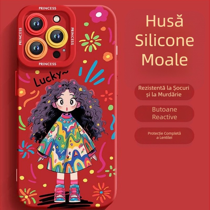 Carcasă de protecție din silicon mată pentru Apple 16, 15plus, 14, 13mini, 12promax, aplicabilă nouă