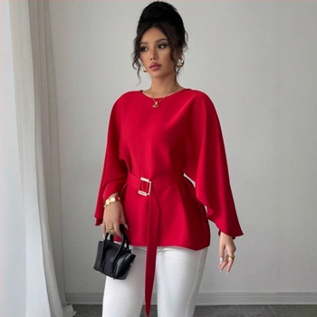 Cămașă elegantă cu curea din satin 2025 Vara transfrontalieră Îmbrăcăminte pentru femei Aliexpress Amazon Casual Confort Independent Station