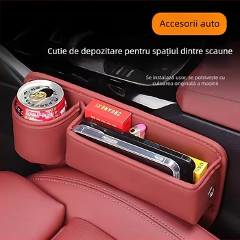 Cutie de depozitare pentru decorațiuni interioare auto, cutie practică de depozitare auto, cutie de depozitare pentru spațiul dintre scaune