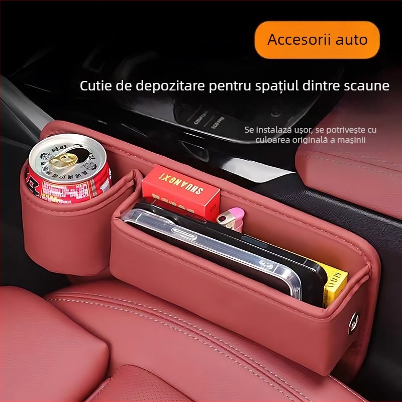 Cutie de depozitare pentru decorațiuni interioare auto, cutie practică de depozitare auto, cutie de depozitare pentru spațiul dintre scaune