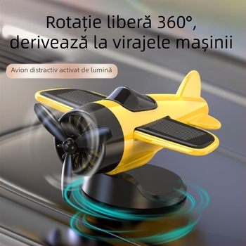Ornamente creative de bijuterii, avioane rotative cu energie solară, noi accesorii decorative dinamice de joacă la modă în mașină, călăreț