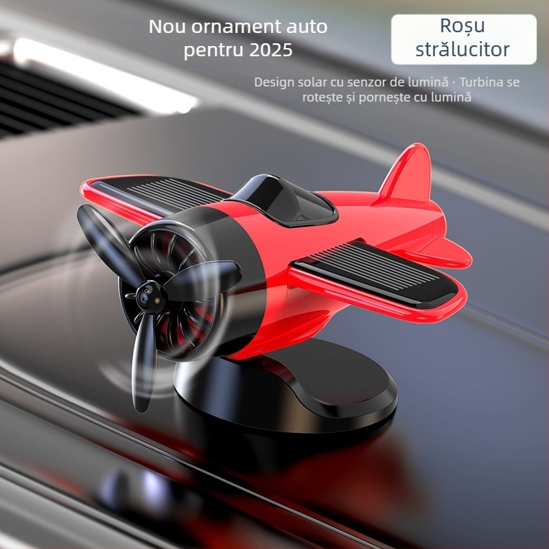 Ornamente creative de bijuterii, avioane rotative cu energie solară, noi accesorii decorative dinamice de joacă la modă în mașină, călăreț