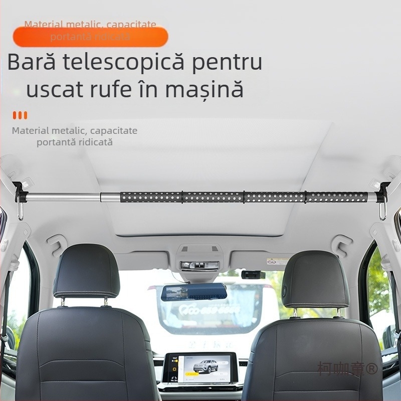 Umeraș auto multifuncțional telescopic pentru haine, mâner spate, capacitate mare, uscător de haine, raft pentru haine auto Metabo