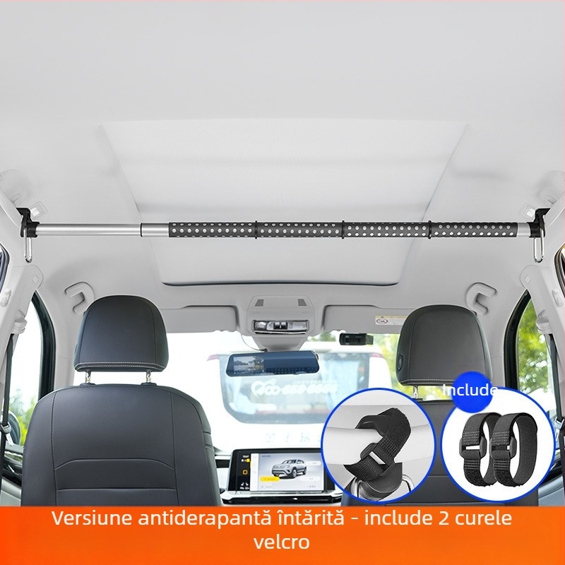 Umeraș auto multifuncțional telescopic pentru haine, mâner spate, capacitate mare, uscător de haine, raft pentru haine auto Metabo