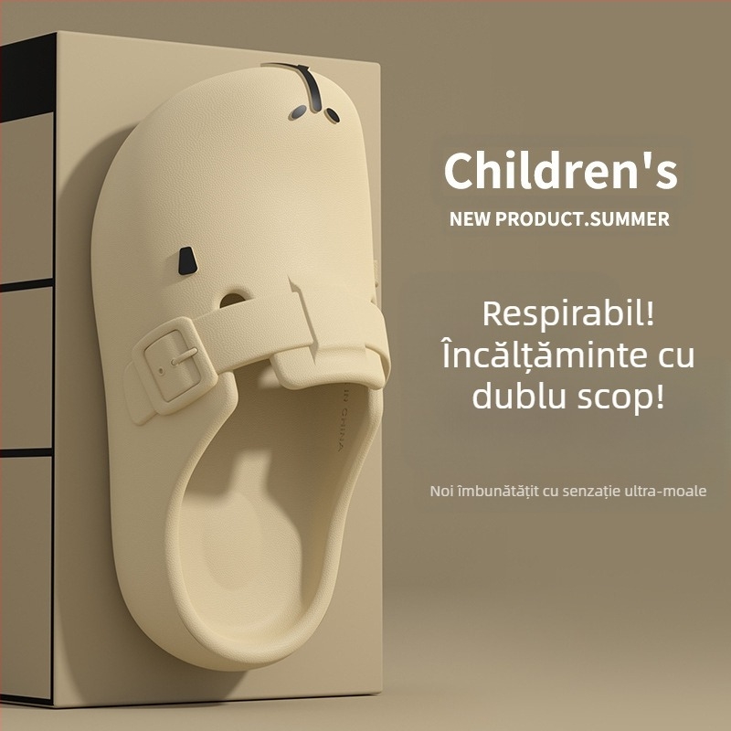 Papuci pentru copii Kapi Bala, vara anului 2025, sandale de plajă antiderapante noi, fete, pantofi cu găuri mari pentru copii