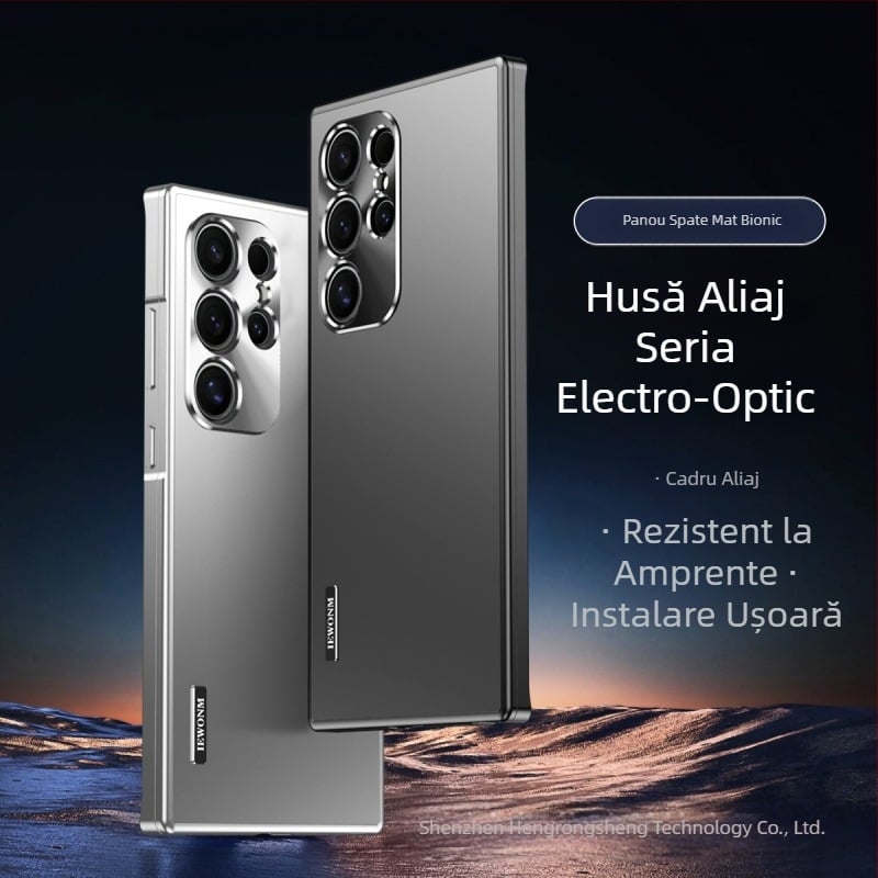 Atracție magnetică metalică transfrontalieră pentru carcasă de telefon mobil Samsung s24ultra, nouă carcasă de protecție anti-cădere s24, s23ultra