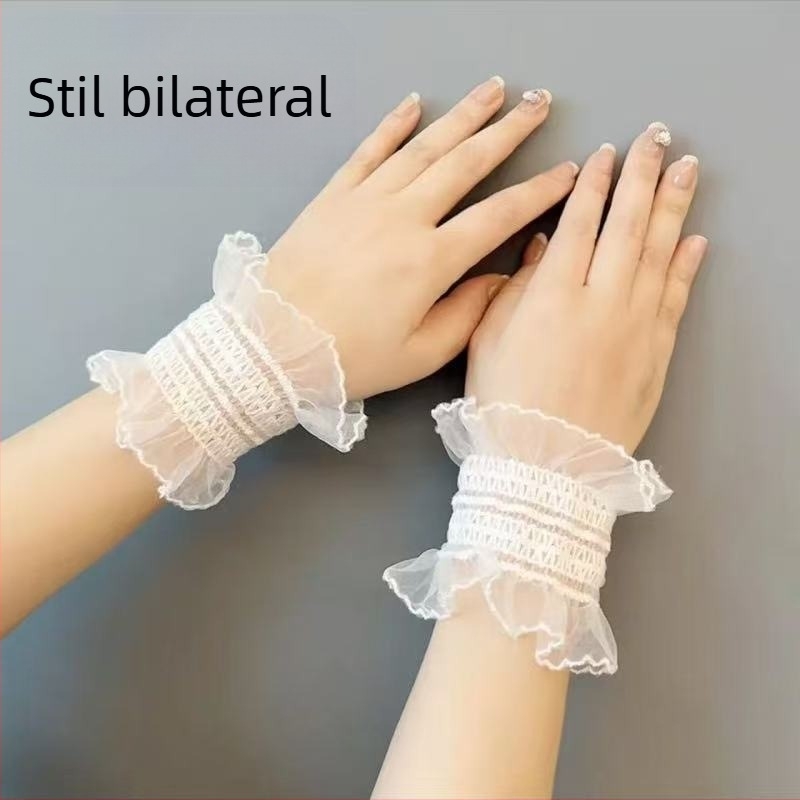 Mâneci de încheietură din dantelă, mâneci de mână care blochează lumina, decorațiuni pentru mâini scurte, esențiale pentru fotografierea încheieturii mâinii, din dantelă Jk, pentru filmare video