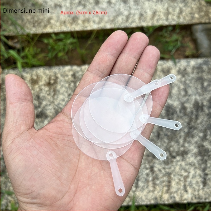 Autocolant de card Goo mini evantai transparent gol mini bebeluși DIY lucrat manual pentru grădiniță evantai mic en-gros