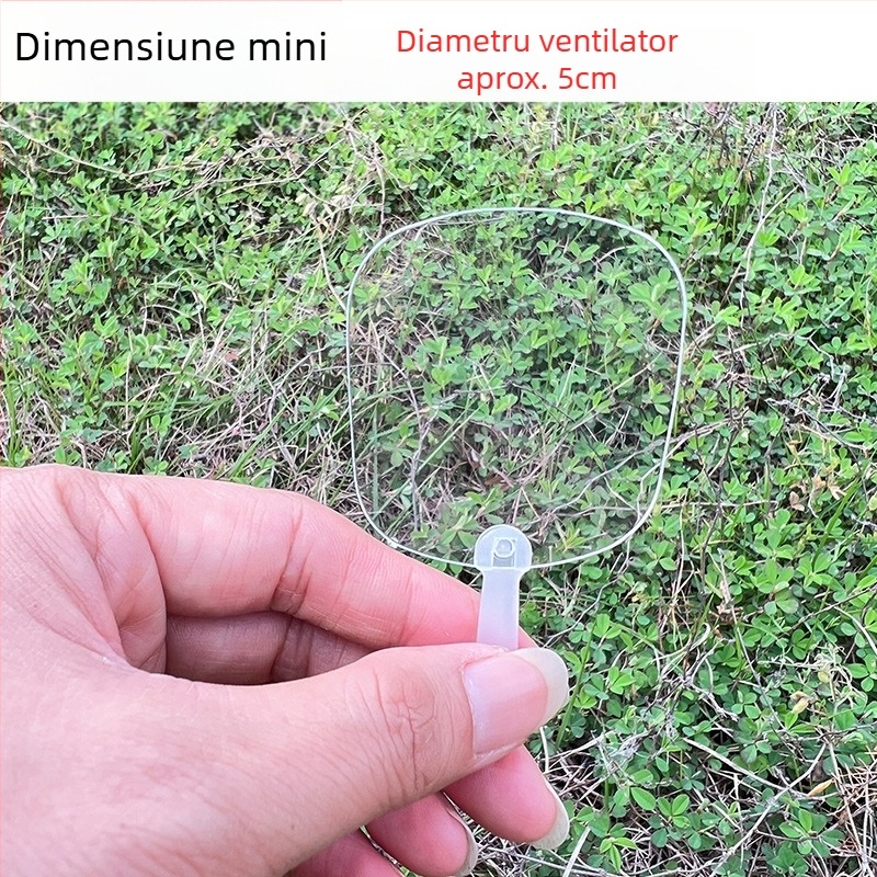 Autocolant de card Goo mini evantai transparent gol mini bebeluși DIY lucrat manual pentru grădiniță evantai mic en-gros