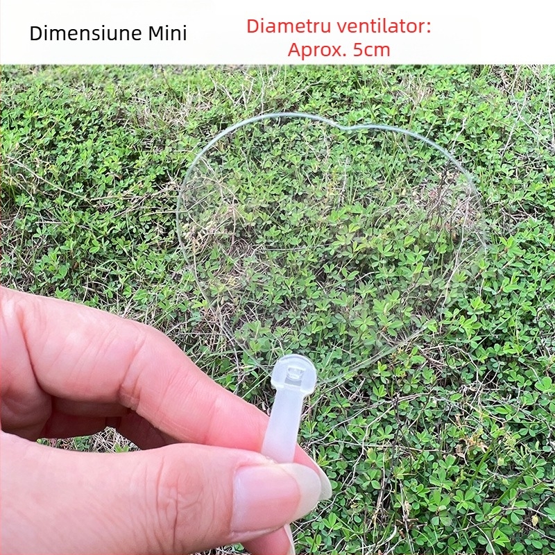 Autocolant de card Goo mini evantai transparent gol mini bebeluși DIY lucrat manual pentru grădiniță evantai mic en-gros