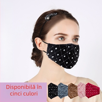 Mască Star Mască din pânză strălucitoare Femei Adult Modă Personalizată Rezistent la praf Protecție solară Mască cu perle La modă Factory Spot