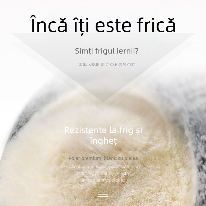 2025 Iarnă nouă Mohair cald căști pentru urechi umplute pentru bărbați femei spate urechi încălzire pliabilă căști protecție urechi