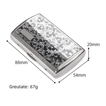 Husă de țigară de lux din cupru pentru 12 țigări, suport de țigară personalizat, gros, portabil, cu model de iarbă neagră în relief, husă de țigară metalică din China