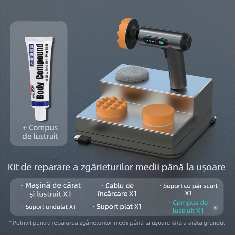 Mașină de lustruit auto wireless, epilare cu ceară, artefact, afișaj digital, instrument electric, lustruire și etanșare glazură, șlefuire podea mică, mașină de uz casnic