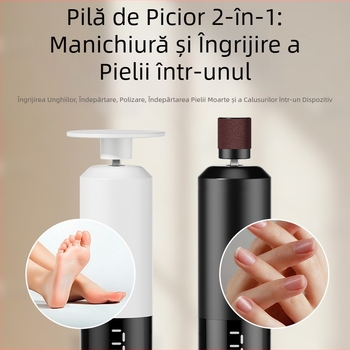 Nouă mașină de râșnit electrică pentru picioare, mașină de râșnit automată reîncărcabilă pentru picioare, mașină de râșnit pentru picioare, aparat de îndepărtat pielea moartă, mașină de râșnit pentru unghii două în unu