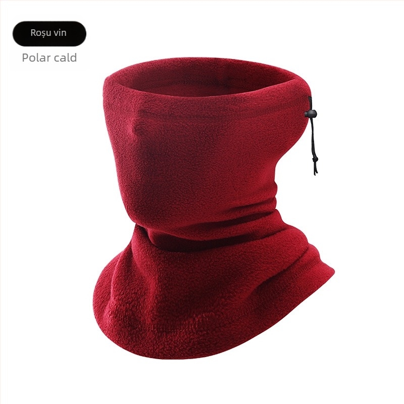Eșarfă caldă în aer liber pentru gât, eșarfă de schi din fleece, mască de polar fleece, pălărie rezistentă la vânt, șal îngroșat, eșarfă de gât toamna și iarna
