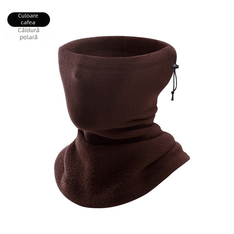 Eșarfă caldă în aer liber pentru gât, eșarfă de schi din fleece, mască de polar fleece, pălărie rezistentă la vânt, șal îngroșat, eșarfă de gât toamna și iarna