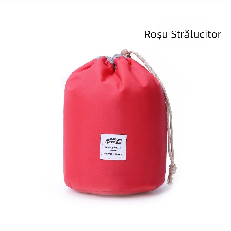 Geantă cosmetică cilindrică în stil coreean, geantă de depozitare impermeabilă pentru călătorii în aer liber, capacitate mare, logo-ul vânzărilor directe din fabrică