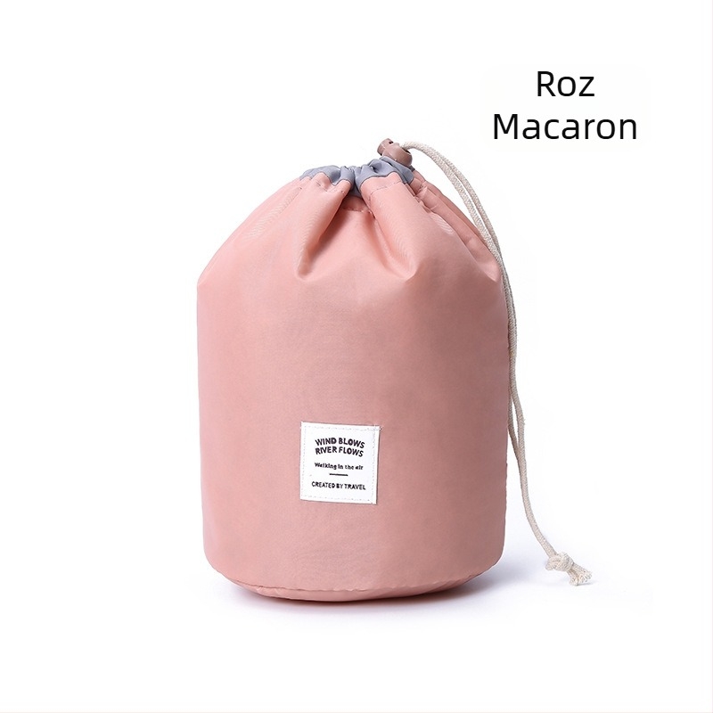 Geantă cosmetică cilindrică în stil coreean, geantă de depozitare impermeabilă pentru călătorii în aer liber, capacitate mare, logo-ul vânzărilor directe din fabrică