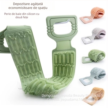 Curea de frecare din silicon Amazon, unisex, puternică, pentru frecarea spatelui, artefact de noroi, trasă manual, curea de frecare din silicon față-verso