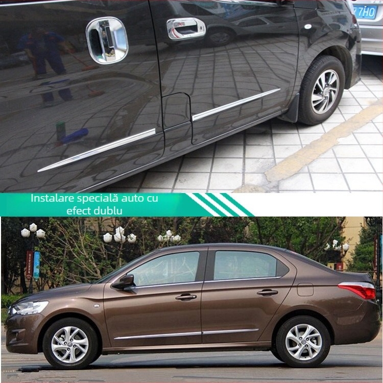 Autocolante decorative cromate electrolizate pentru uși auto, caroserie modificată, bandă anti-zgârieturi, autocolante din fibră de carbon