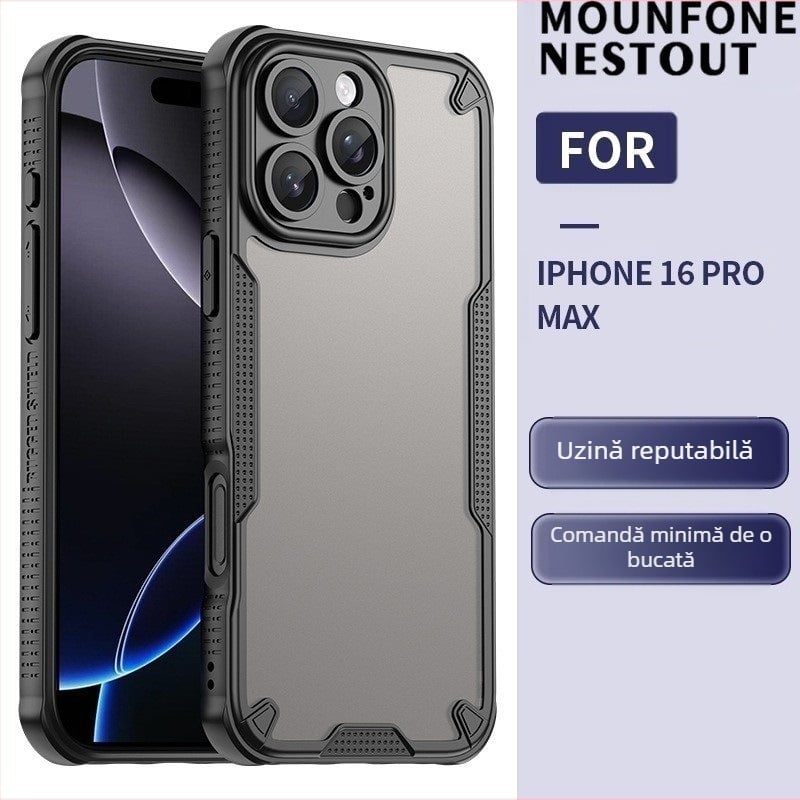 Carcasă de telefon pentru Apple iPhone 16PM, carcasă de telefon mată impermeabilă all-inclusive pentru Apple 16Pro Max